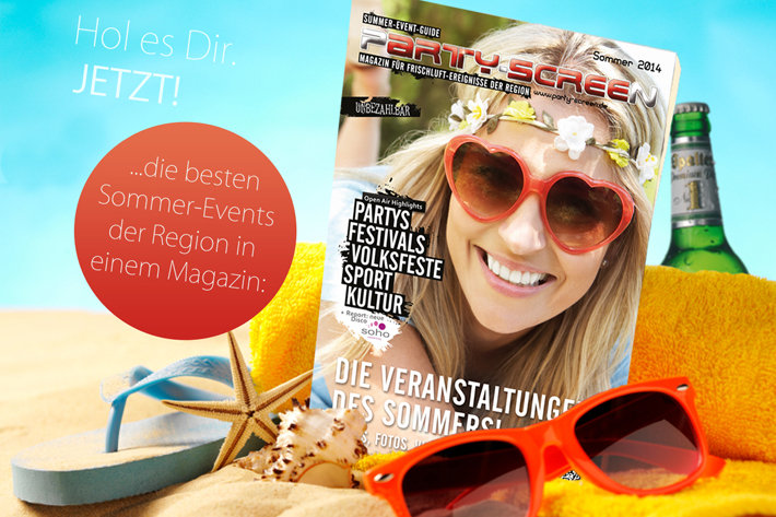 Alle Sommer-Events in einem Hochglanzheft: Hol Dir den Party-Screen Summer-Event-Guide 2014!